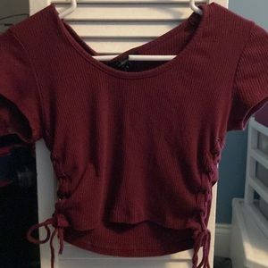 Red crop top
